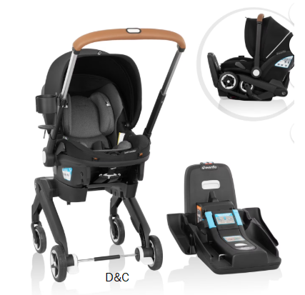 Evenflo Shyft DualRide Infant Car Seat Stroller Combo w Carryall Storage & Extended Canopy (Moonstone)