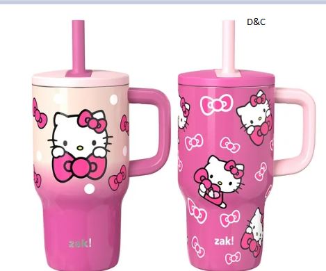 Zak Designs 16oz Stainless Steel Double-Wall Tumbler for Kids with Straw, Assorted Sets