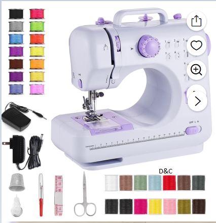 BCOOSS Sewing Machine for Beginner Multi-Functional Portable Machine with 12 Built-in Stitches