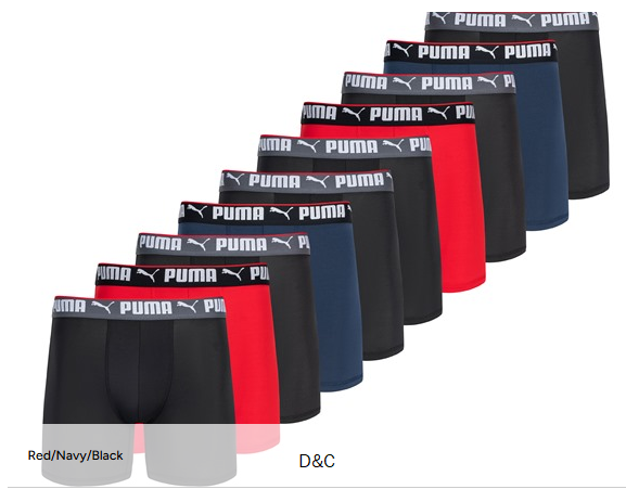 PUMA Men’s 10 Pack Performance Boxer Briefs