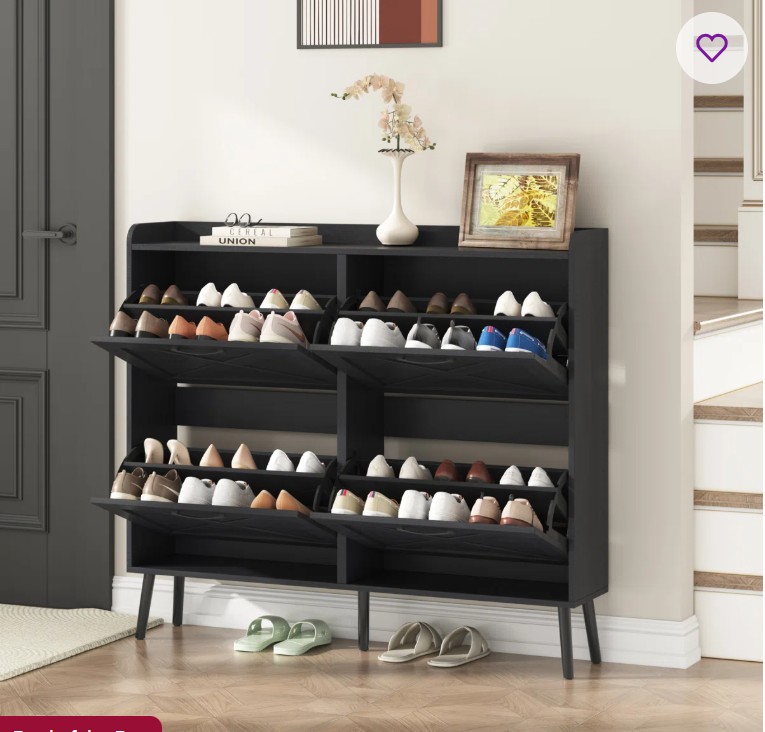 24 Pair Shoe Storage Cabinet