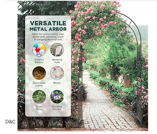 IDZO Aesthetic 86″ Garden Archway Arbor