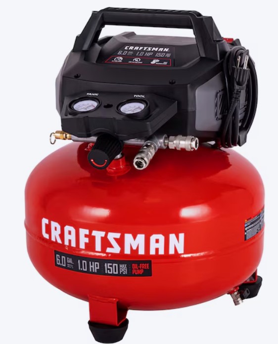 CRAFTSMAN 6-Gallon Portable Electric 150 PSI Pancake Air Compressor