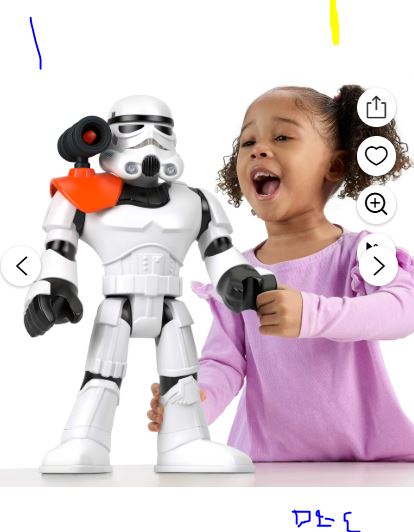 Imaginext STAR WARS Stormtrooper XXL Figure, 16+ Inch Tall Poseable Toy with Launcher