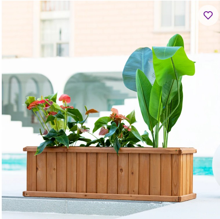Barros Outdoor Wood Planter Box New green house beauty and hope Raised Garden Bed