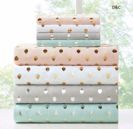 Metallic Polka Dot Printed Sheet Set