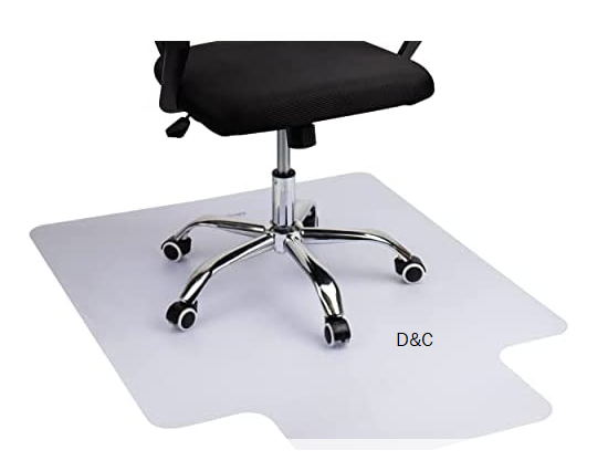 Mind Reader 9-to-5 Collection, Office Chair Mat, Anti-Skid, 48 x 36, PVC, Clear