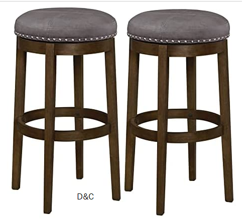 Ball & Cast Swivel Backless Bar Stools, Set of 2