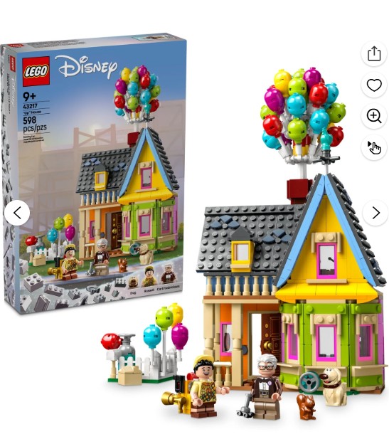 LEGO Disney and Pixar ‘Up’ House 43217 Disney 100 Celebration Classic Building Toy Set for Kids and Movie Fans Ages 9+, A Fun Gift for Disney Fans and Anyone Who Loves Creative Play