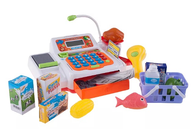 Hey! Play! Pretend Cash Register Supermarket Playset