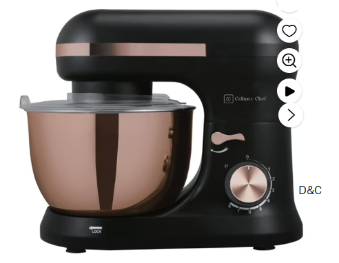 Culinary Chef 4.5l Stand Mixer-Rose Gold Bowl And Trim