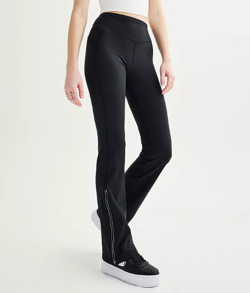 Juniors’ SO® Zip Flare Leggings