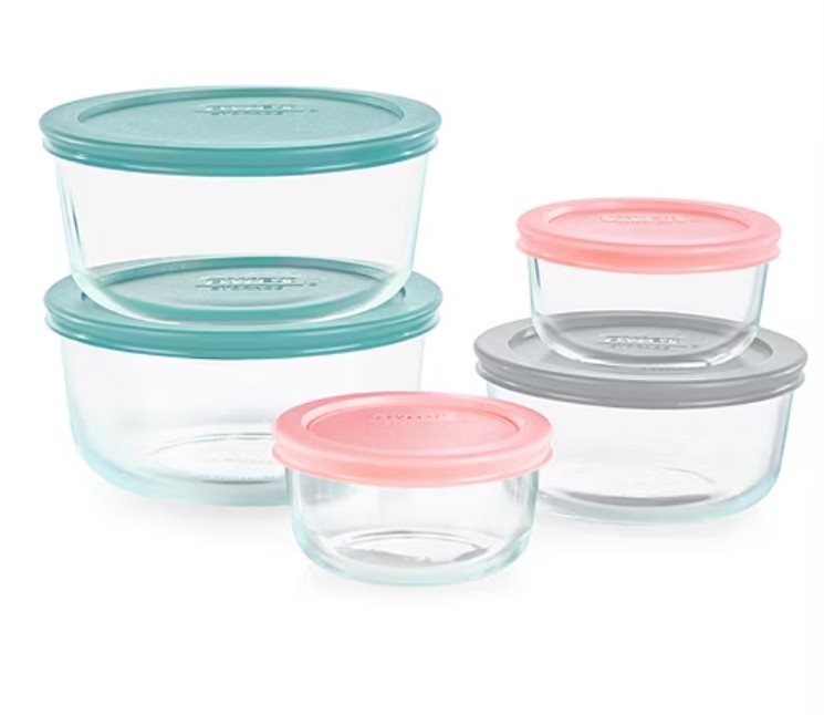 Pyrex Simply Store 10-pc. Glass Storage Set