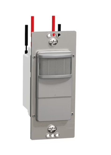 Square D X Series Single-pole 10 -Amp Occupancy Motion Sensor Light Switch , Matte Gray