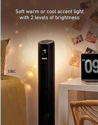 HOLMES 42″ Digital Tower Fan W/ Light