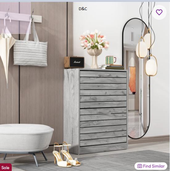 Heynemo 7 Drawer Dresser, 47” Wide Modern Chest of Drawers with Gold Knobs, Wooden TV Stand Storage Organizer for Bedroom, Living Room, White