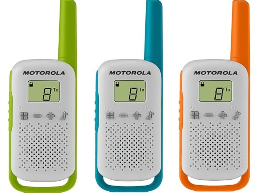 (NEW) 3-PACK Motorola Talkabout T110TP Two-Way Walkie Talkie Radios