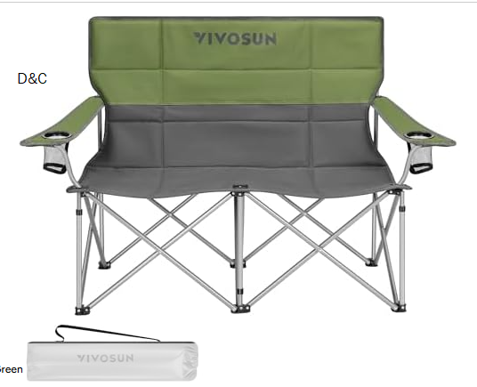 VIVOSUN Fully Padded Folding Loveseat
