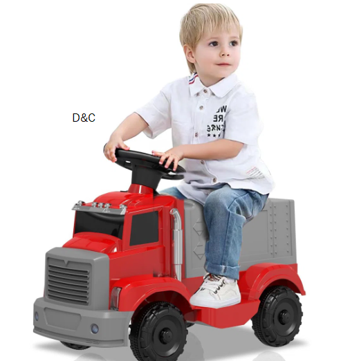 Electric Ride On Car For Toddlers, Kids Vehicle With Steering Wheel, Under-seat Storage, Headlights, Music, Battery Powered Toy Car For Boys And Girls