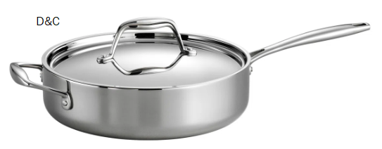 Tramontina Signature Tri-Ply Clad 3 qt. Saute Pan with Lid