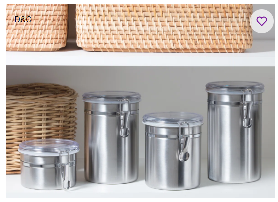 4 Piece Kitchen Canister Set