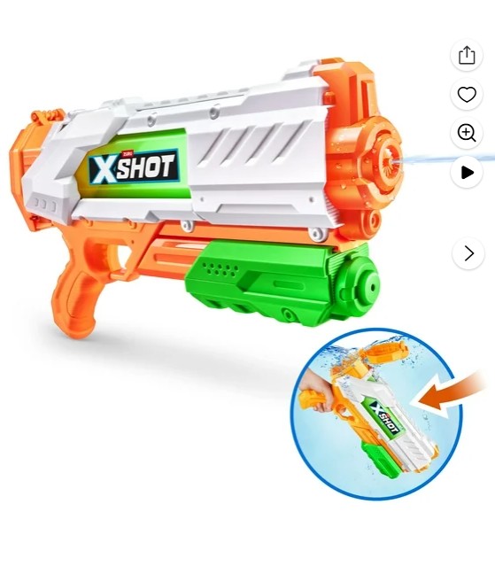 XSHOT Water Fast-Fill (24 fl oz) with Seal Technology Outdoor Water Blaster by ZURU for Ages 5+