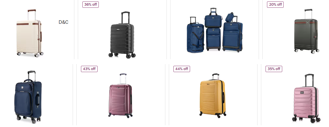 100% back in points on all luggage