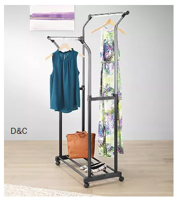 Whitmor Double Adjustable Garment Rack