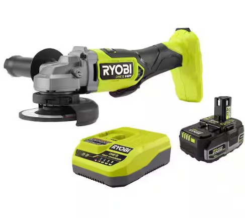 ONE+ HP 18V Brushless Cordless Angle Grinder Kit with 4.0 Ah HIGH PERFORMANCE EDGE Battery and Charger