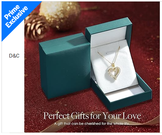 LAVALE Heart Necklace 18K Gold Plated