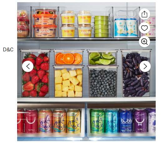 The Home Edit Medium Canisters Food Storage Containers, Clear, Pack of 4