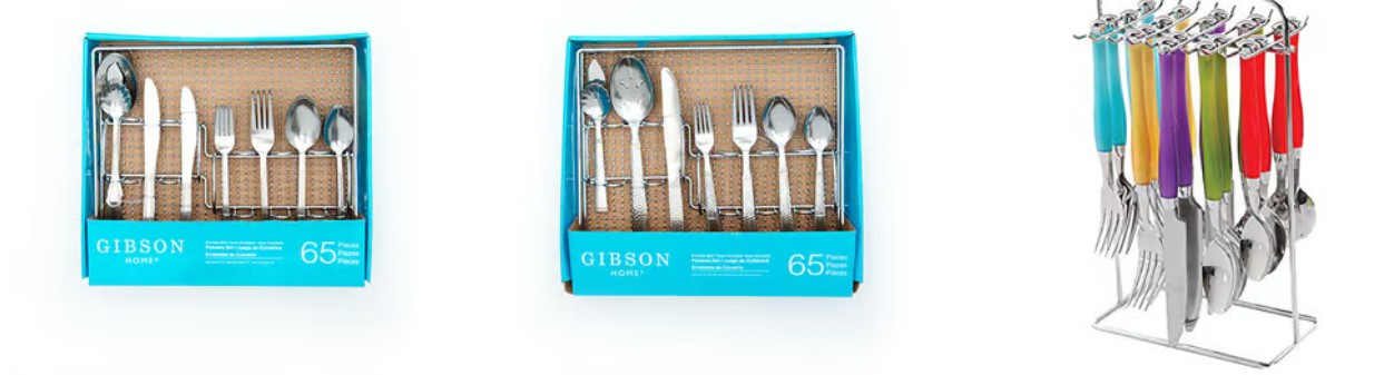 Gibson South Bay 65pc. Silverware & Caddy