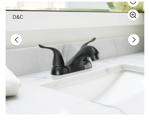 (2 pack) Mainstays 4-inch Centerset Bathroom Faucet with Push Pop-up, Dual Handle, Matte Black