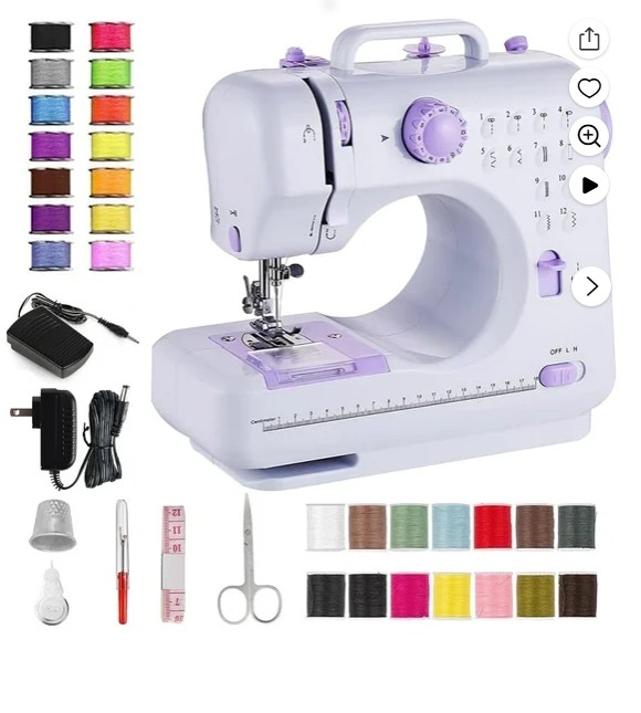 BCOOSS Sewing Machine for Beginner Multi-Functional Portable Machine with 12 Built-in Stitches