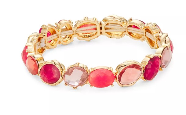 Napier Gold Tone Berry Sweet Stretch Bracelet