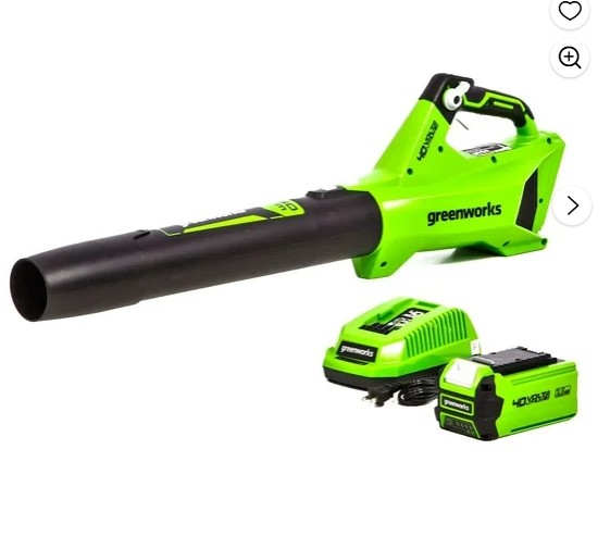 Greenworks 40V 120 Mph at 450 Cfm Axial Blower with 2.5Ah Battery & Charger 2411902