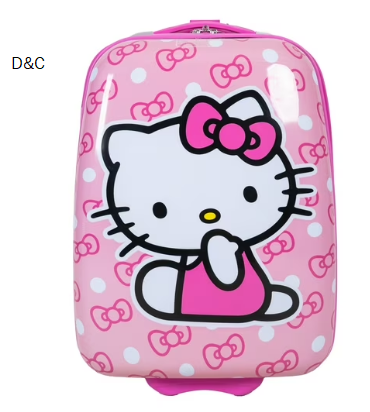 Sanrio Hello Kitty Kid’s 16″ Carry On Harside Luggage Spinner – Pink