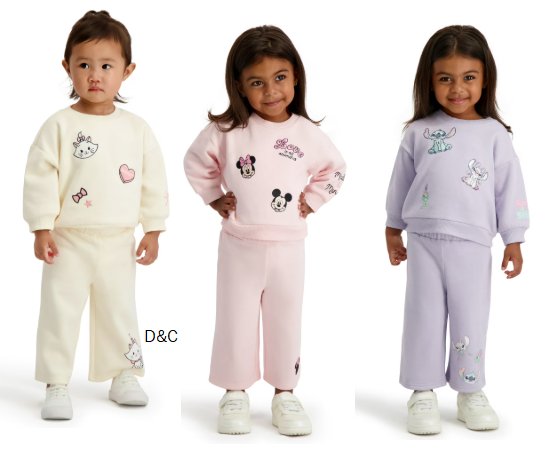Marie The Cat Baby Girl 2 Piece Embroidered Sweat Set, Sizes 0-24 Months
