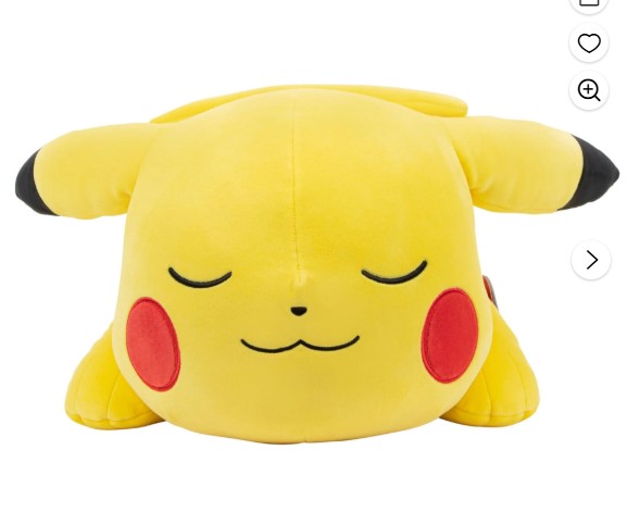 Pokemon 18” Plush Sleeping Pikachu – Cuddly- Must Have for Pokémon Fans- Plush for Traveling, Car Rides