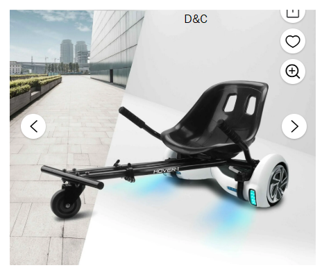 Hover-1 Kart Attachment for Electric Hover Board, Transform Your Hover board into Kart – Black