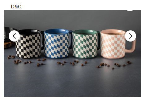 4 Pack Checkered Coffee Cups now only $11 Shipped!!