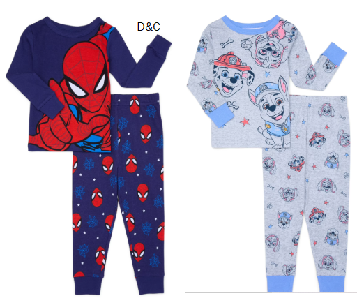 Character Toddler Long Sleeve Shirt and Pants Pajama Set, 2-Piece, Sizes 12M-5T