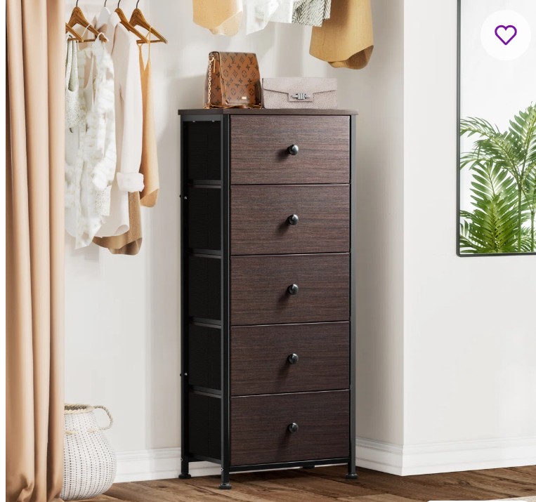 Ojaswi 5-Drawer Dresser, Chest of drawers, Bedroom dresser