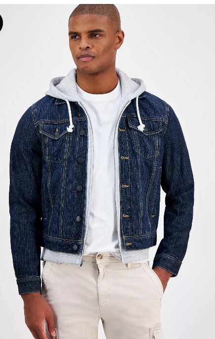 Men’s Reeves Trucker Hooded Denim Jacket