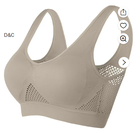 Horkkom Wireless Bras for Women Plus Size Breathable Padded Wide Strap Pullover U Neck Solid Color Sports Bras Comfortable Yoga Workout Bras, Gifts for Women