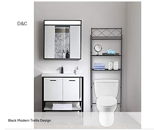 J&V TEXTILES 3-Shelf Over the Toilet Bathroom Organizer: Your Choice