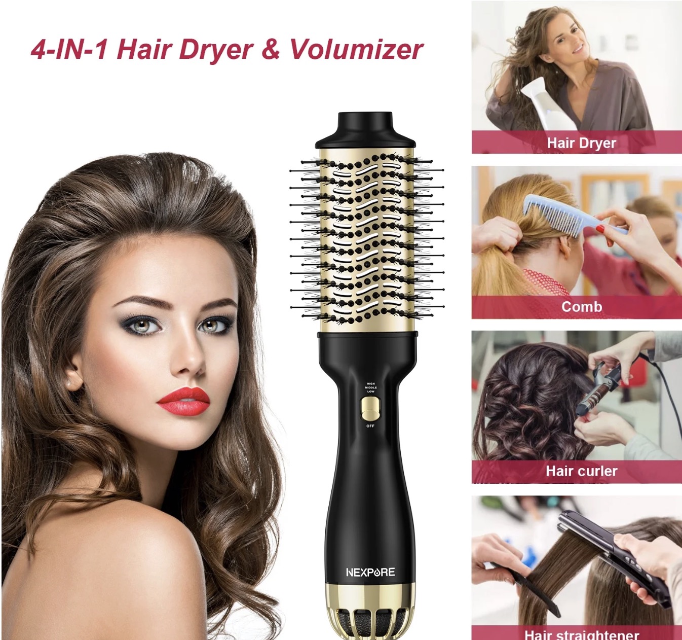 NEXPURE 4-in-1 Hair Dryer Brush!