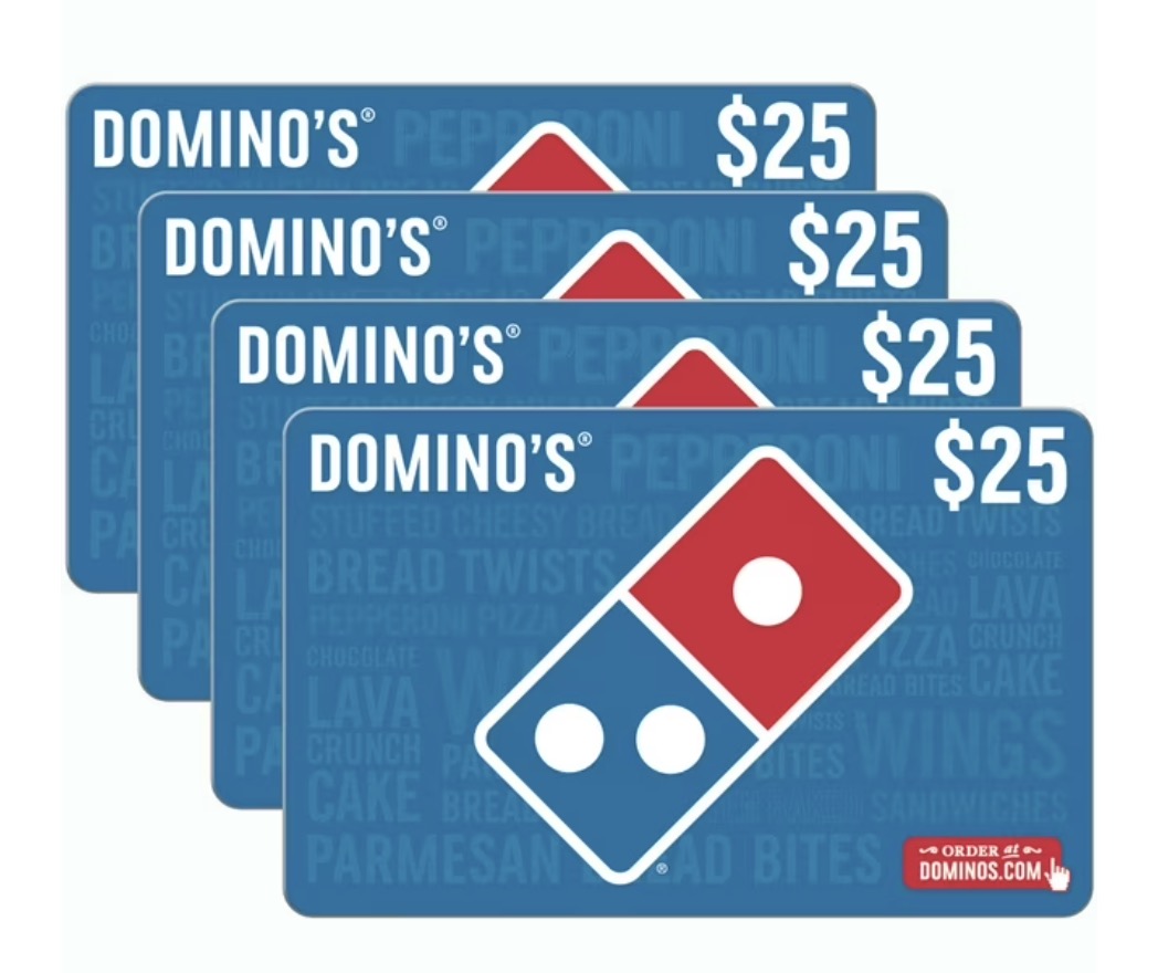 Domino’s $100 Gift Card Multi-Pack (4 x $25)