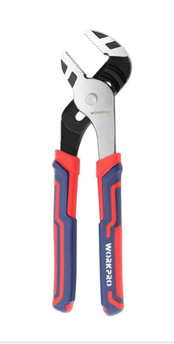 WORKPRO 10-Inch Groove Joint Pliers, Adjustable Water Pump Pliers in CRV Steel for Home Repair, Gripping, Nuts, Bolts, Pipe & Fittings