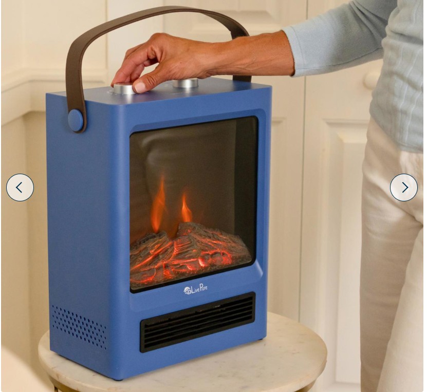 LivePure 15″ 1500W Crackle & Glow Heater and Fan